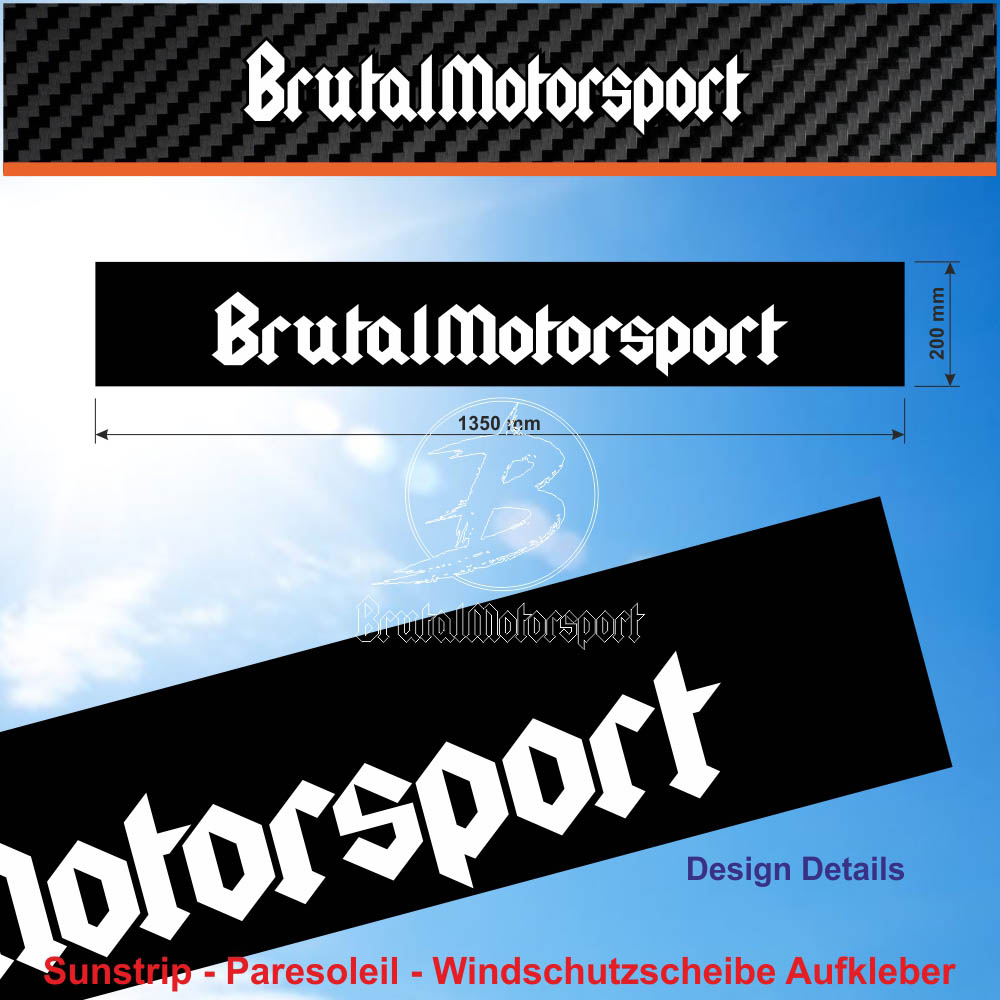 BRUTAL MOTORSPORT Windschutzscheibe aufkleber  BMW