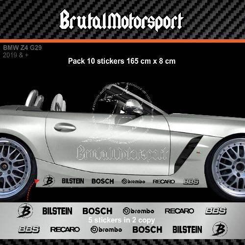 RACING PACK 10 stickers 165 cm side skirt decals for BMW Z3 Z4 BMW